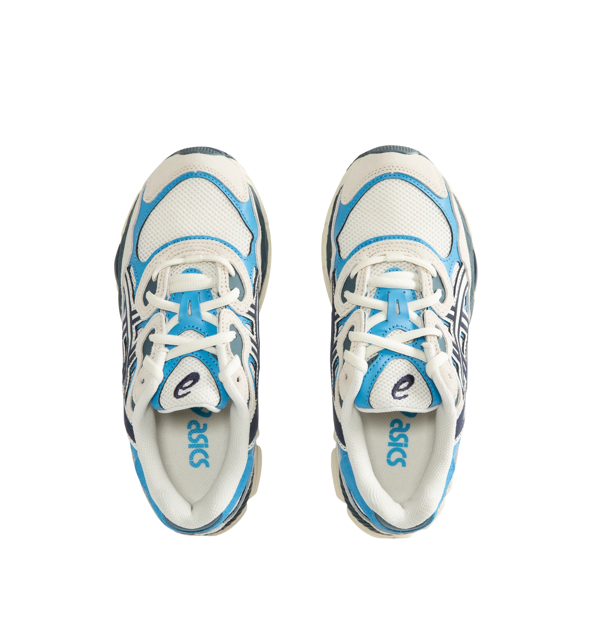 Image 5 of 5 - BLUE - Asics Men's Gel-NYC Polar Sneaker featuring lace up closure, layered upper construction, rearfoot and forefoot GEL technology, suede and synthetic and fabric upper, fabric lining and rubber sole.
