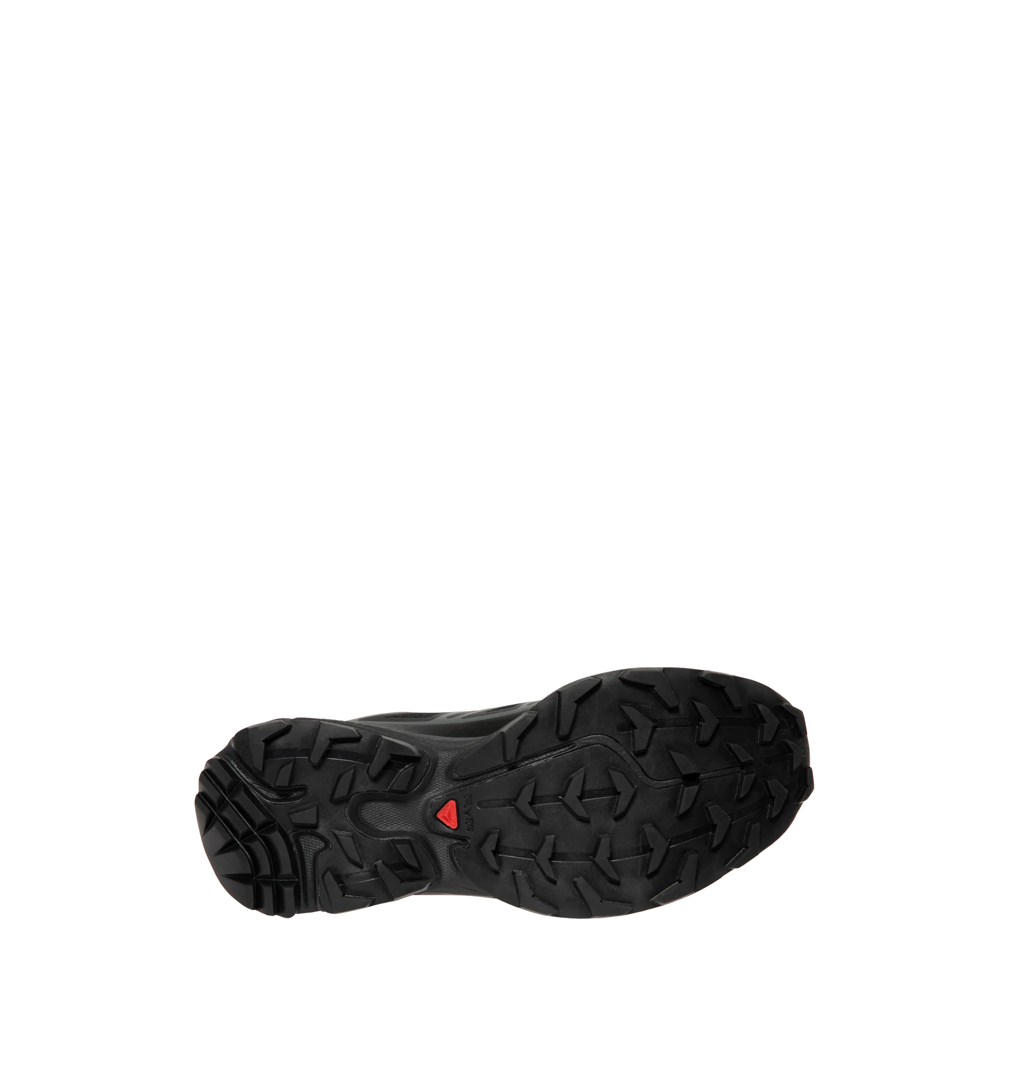 Image 4 of 5 - BLACK - Salomon Men's XT-6 GORE-TEX Sneakers are crafted with a lightweight textile upper and feature waterproof GORE-TEX protection, the brand's Agile Chassis System, and Quicklace technology for a secure, precise fit. Originally developed for ultra-distance trail running, these designer sneakers combine superior cushioning, stability, and all-terrain grip with Salomon's signature technical aesthetic, making them ideal for both outdoor performance and everyday wear. Main Material: Textile an