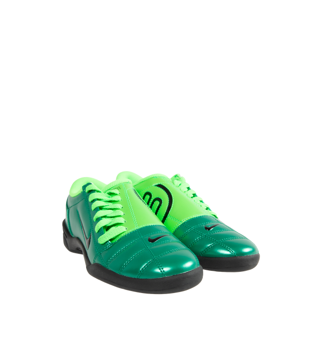 Image 2 of 5 - GREEN - NIKE Total 90 Sneaker featuring flat rubber sole, synthetic leather upper, total 90 logos on each side, rubber outsole and padded collar. 