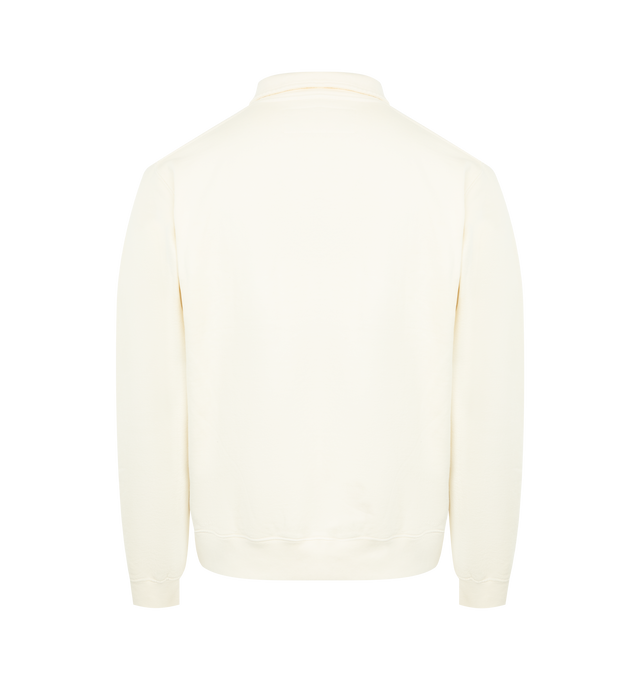 Image 2 of 3 - WHITE - ONE OF THESE DAYS Lasso Sport Quarter Zip featuring quarter zip closure, embroidered logo, ribbed trims and fleece lining. 100% cotton. Made in USA. 