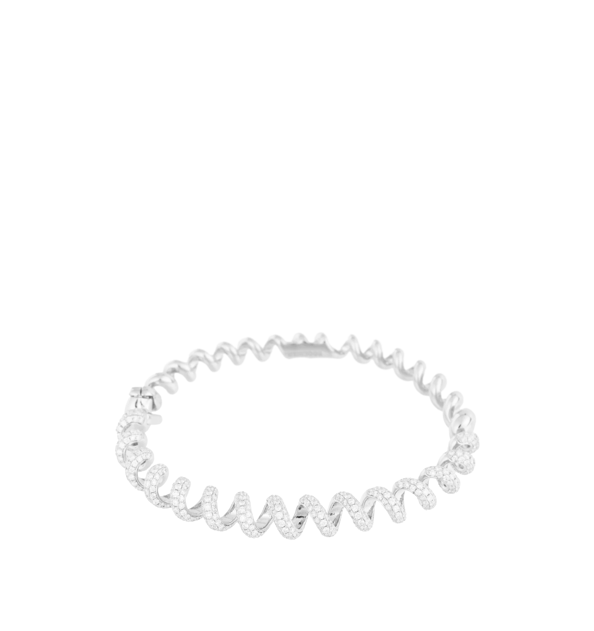 Image 1 of 1 - WHITE - BOOCHIER Diamond Slinkee Bangle featuring 18k recycled yellow gold and 2.8 carats white diamond. Cheap Luxury Handbag Shop offers a range of pieces from this collection in-store. For personal consultation and detailed information about jewelry, please contact our dedicated stylist team at personalshopping@hirshleifers.com.This item may be restricted for online purchase to international clients. For assistance purchasing this item please contact our dedicated stylist team at personalshopping@hirsh