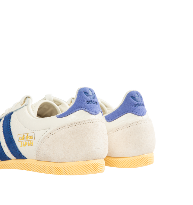 Image 3 of 5 - BLUE - ADIDAS Japan Sneaker featuring original low-profile design, double-stitched T-toe, regular fit, lace closure, tumbled perforated leather upper, textile lining and rubber outsole. 