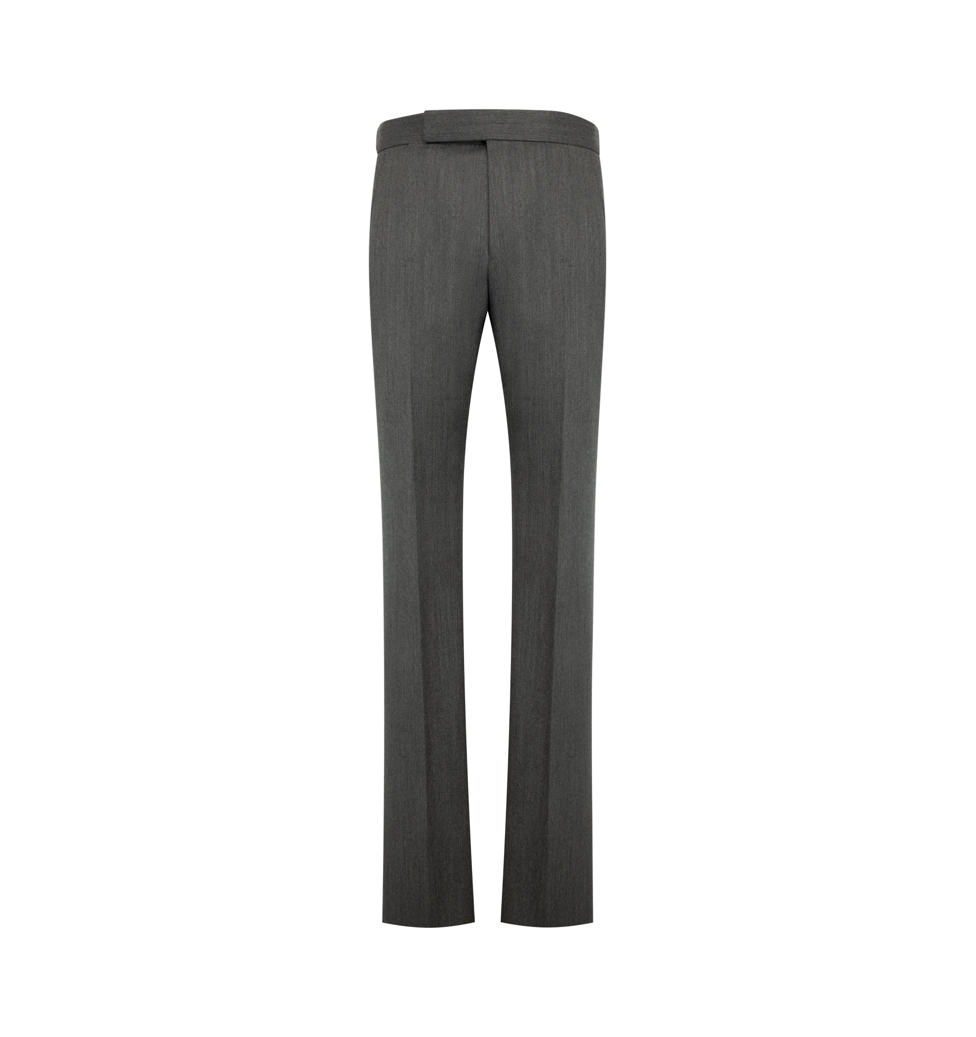 Image 1 of 3 - GREY - Tom Ford Men's Moulin Twill Flat Front Straight Pant is crafted from moulin twill and features a flat-front construction with a straight-leg silhouette. Expertly tailored for a clean, streamlined profile, these trousers reflect Tom Fords refined approach to modern suiting and elevated wardrobe essentials. Main Material: Moulin Twill.Show more lines