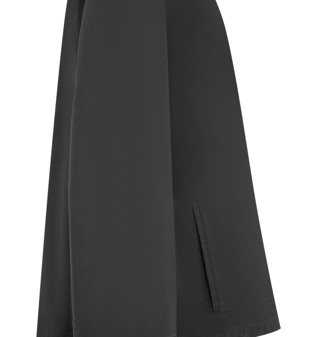 Image 3 of 3 - BLACK - THE ROW Baeza Jacket featuring collared jacket in structured cotton with boxy fit, side welt pockets and concealed front placket with metal button closure. 100% cotton. Made in Italy.