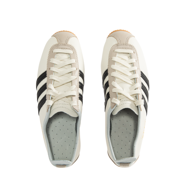 Image 5 of 5 - WHITE - ADIDAS Japan Sneaker featuring regular fit, laces, leather upper, leather lining, rubber outsole, low-profile T-toe design and signature archive branding.