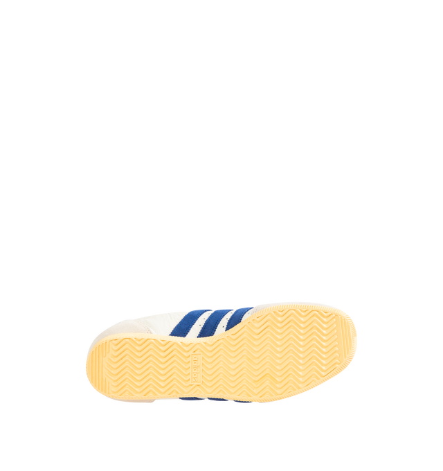 Image 4 of 5 - BLUE - ADIDAS Japan Sneaker featuring original low-profile design, double-stitched T-toe, regular fit, lace closure, tumbled perforated leather upper, textile lining and rubber outsole.