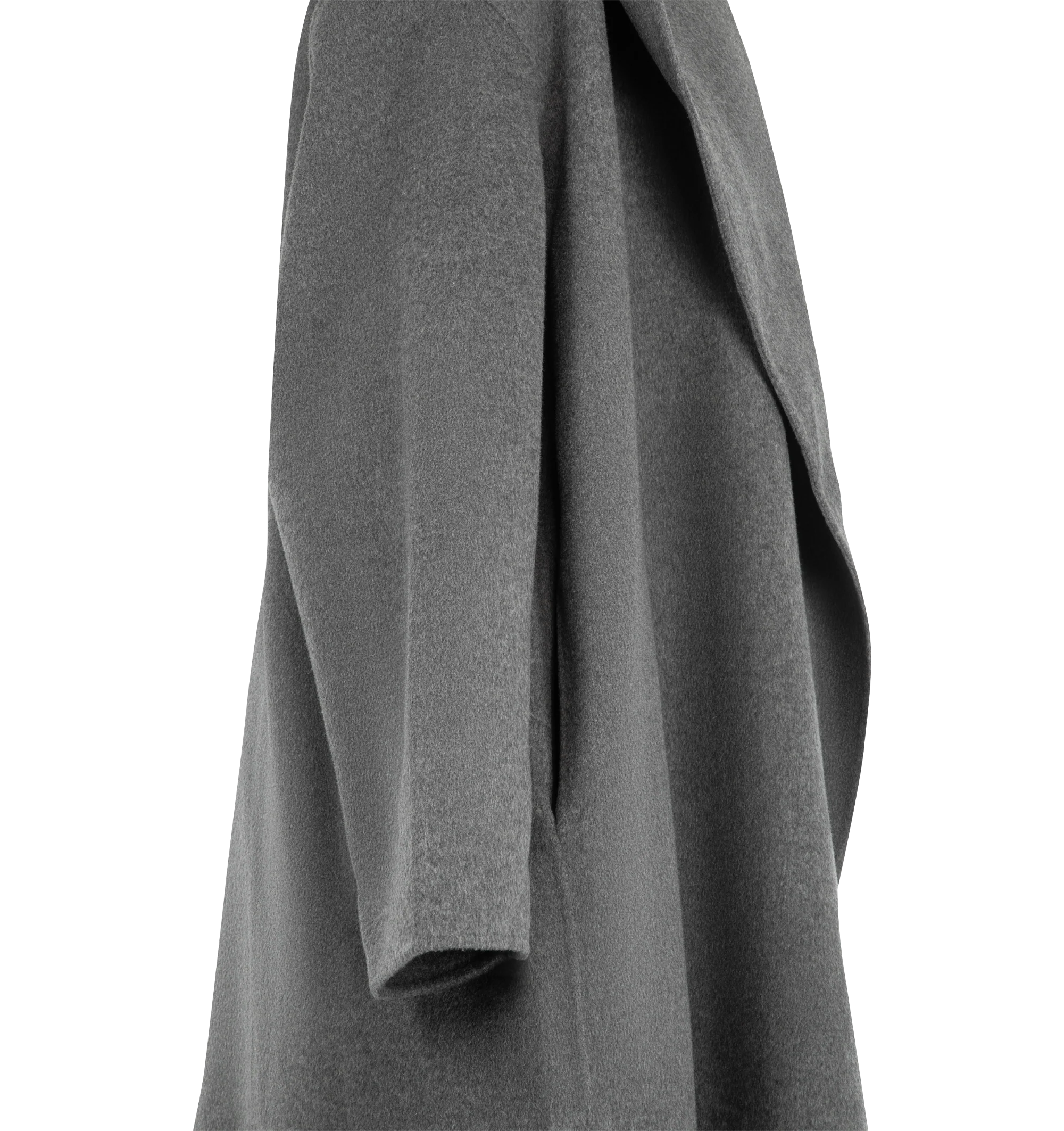 Image 3 of 3 - GREY - Toteme Women's Hoodie Coat is inspired by a hooded sweatshirt, crafted from substantial wool doubl with a generous hood that creates an architectural frame. Material: 100% RWS wool.