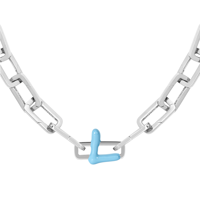 Image 8 of 8 - BLUE - Poubel by The Gstaad Guy "L" charm from the Alphabet Collection. All charms are made of .925 sterling silver, and are hand-painted using non-toxic lead-free enamel.Links sold separately. Cheap Luxury Handbag Shop offers a range of initial pieces from this collection in-store. For personal consultation and detailed information about jewelry, please contact our dedicated stylist team at personalshopping@hirshleifers.com