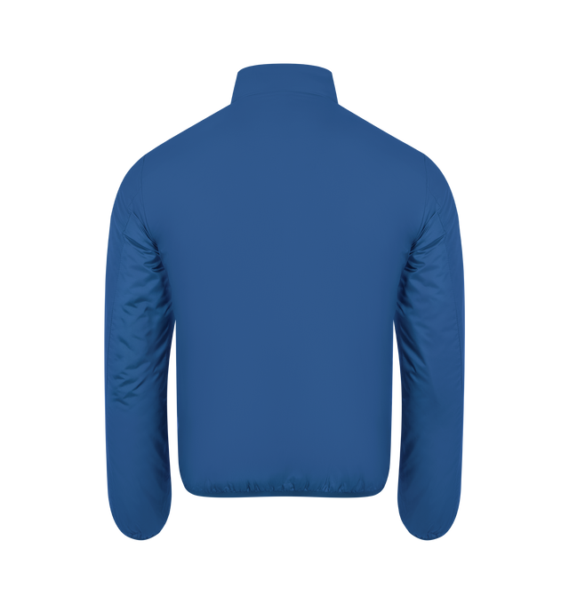 Image 2 of 3 - BLUE - ASPESI Jil Con Jacket featuring a band collar, a front zip fastening, long sleeves, a chest pocket, front zipped pockets and a straight hem. 100% polyamide.