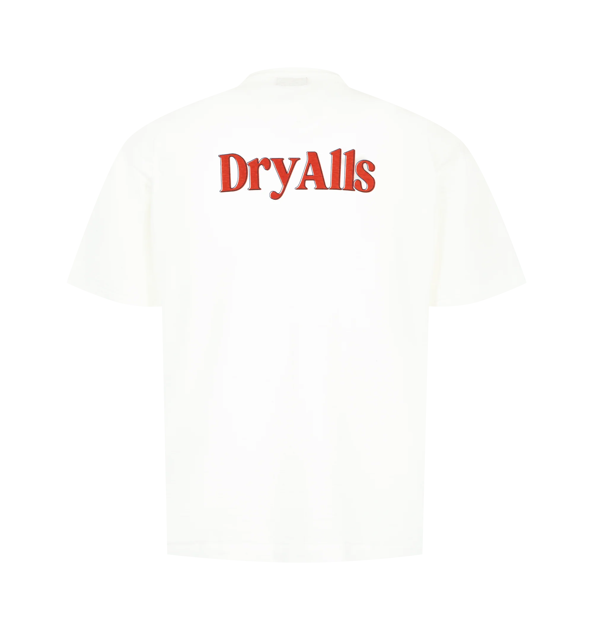 Image 2 of 2 - WHITE - Human Made Mens Graphic T-Shirt is crafted from cotton. Features a crew neckline, short sleeves, brand logo at the front, "DRY ALLS" graphic at the back, seamless rounded body construction, and a double binder neck for enhanced durability. Main Material: 100% Cotton. Made in Japan.