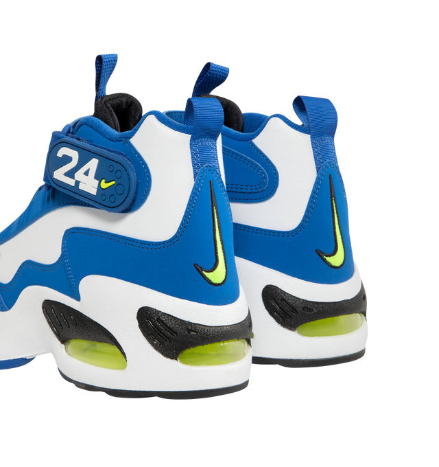 Image 3 of 5 - BLUE - NIKE Air Griffey Max 1 Sneaker featuring synthetic leather and textile, hook-and-loop strap across the ankle, Max Air in the forefoot and heel cushions and pull tabs on tongue and heel.