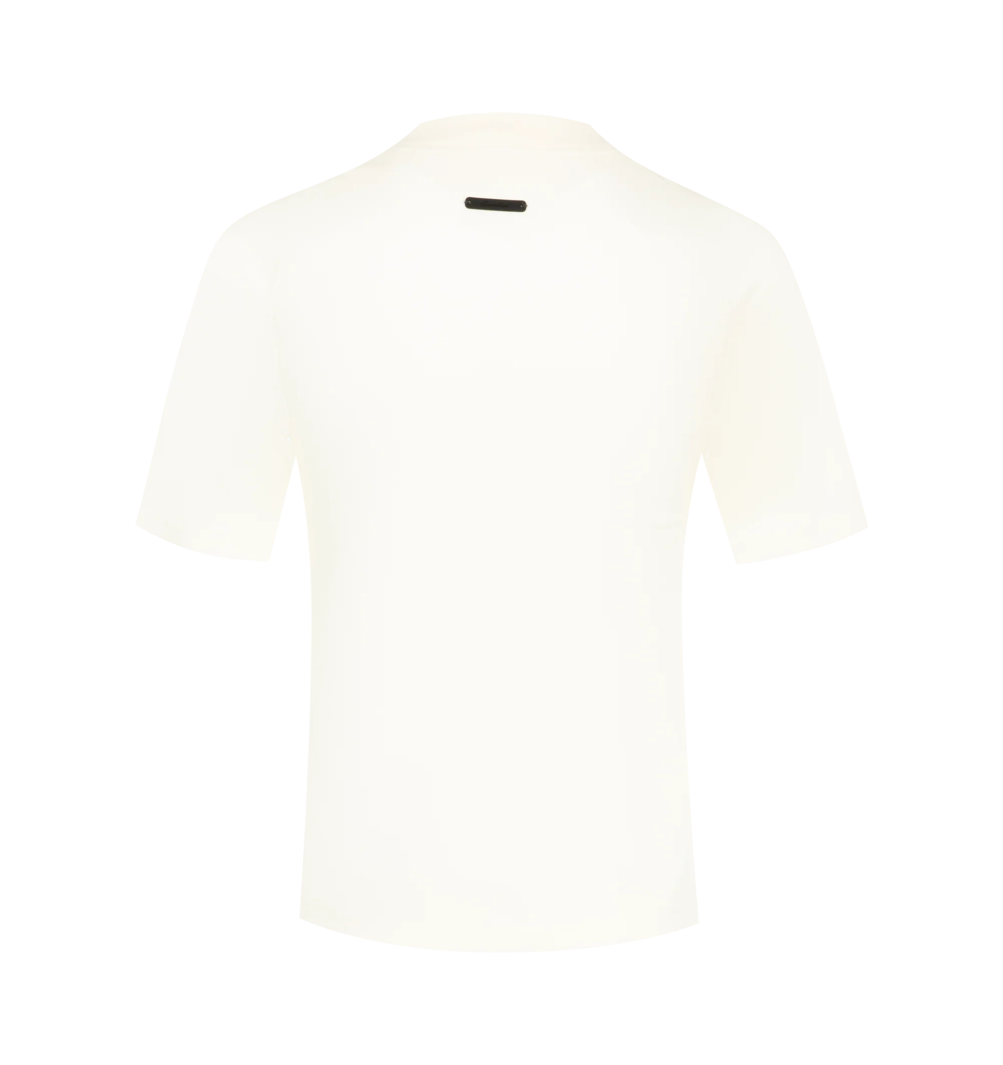 Image 2 of 2 - WHITE - Fear of God Essentials Womens Shrunken Baseball Tee is crafted from lightweight tri-blend jersey. Features a slim cropped fit, rib-knit crew neckline, raglan short sleeves, and signature Essentials label at the back collar. Main Material: 53% Cotton, 40% Polyester, 7% Rayon. 