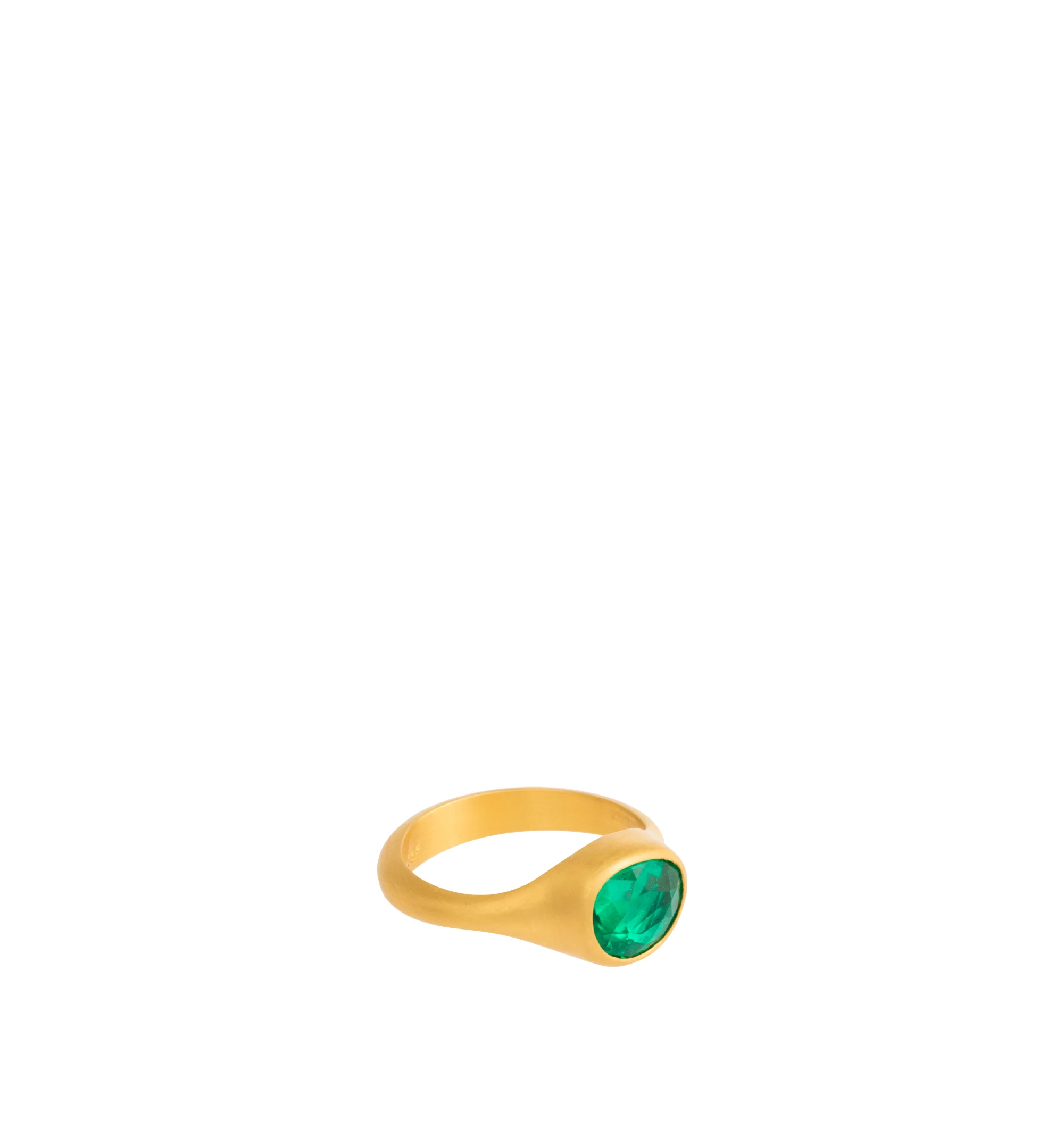 Image 1 of 1 - GOLD - Eli Halili Emerald Ring is handcrafted in 22K gold and features a 1.63-carat emerald with a double rose cut and distinctive amorphic shape, highlighting the gemstone's natural color, organic form, and unique character. Designed with Eli Halili's signature artisanal approach, this fine jewelry ring pairs the vibrant emerald with the warmth and organic beauty of high-karat gold for a timeless, one-of-a-kind aesthetic. Main Material: 22K Gold. Gemstone: 1.63 CT Emerald. Cut: Double Rose C