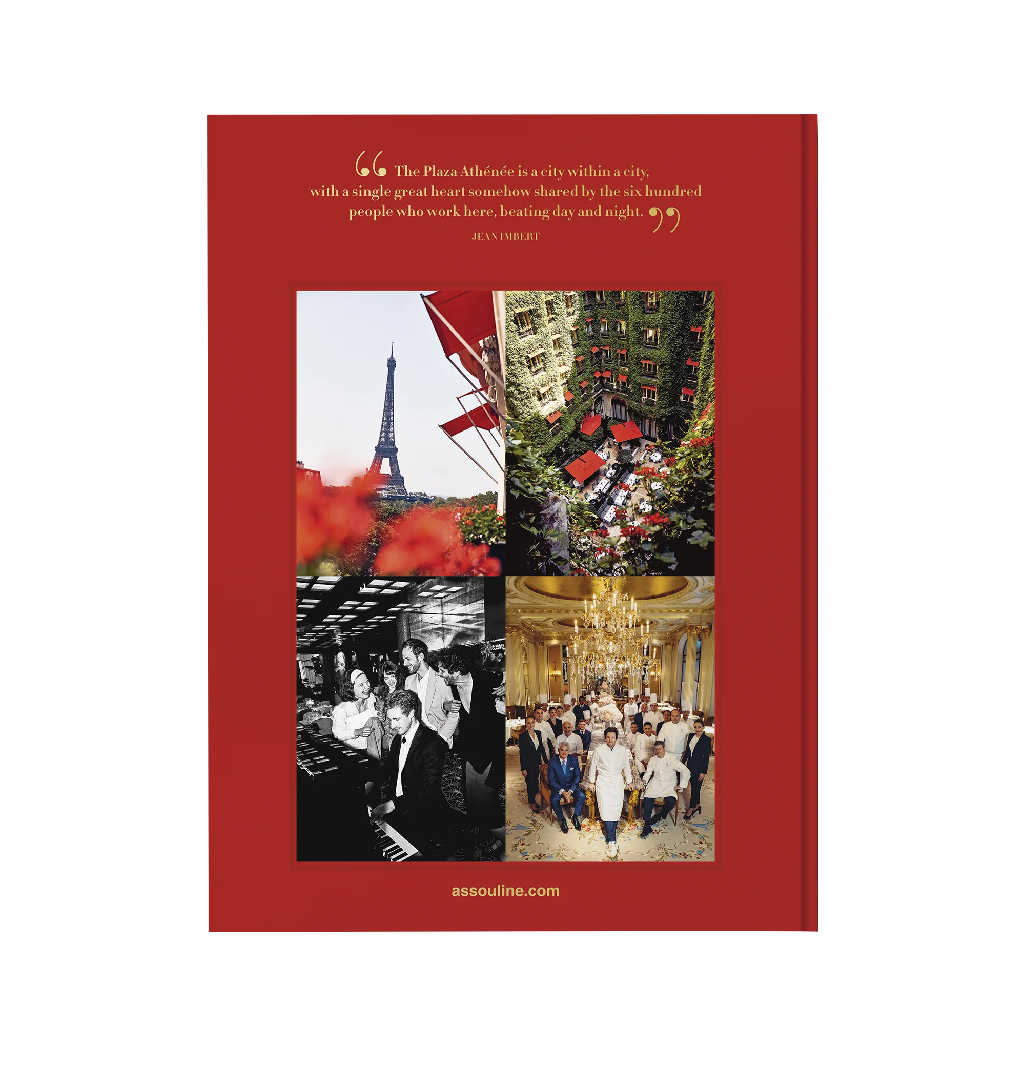 Image 3 of 5 - RED - Assouline Plaza Athne is a luxury coffee table book that celebrates the timeless elegance, exceptional hospitality, and rich heritage of the legendary Parisian palace hotel through captivating photography and engaging storytelling. Created in collaboration with chef Jean Imbert, this designer silk hardcover book features text by Marc Lambron, photography by Oliver Pilcher, and an intimate look inside one of Paris' most iconic destinations, from its celebrated cuisine and interiors to it