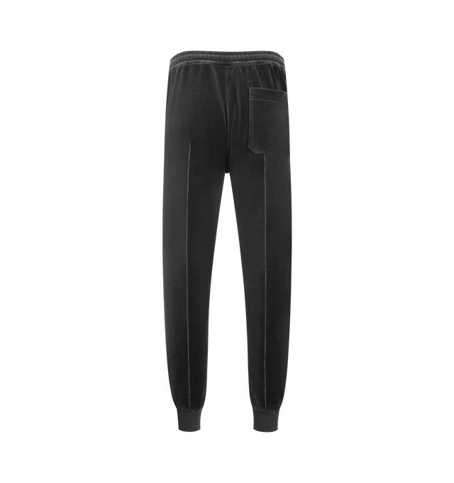 Image 2 of 3 - GREY - TOM FORD Velour Sweatpants featuring tapered fit, plush cotton-blend velour, mid-rise, elasticated at the waist and slant pockets. 80% cotton, 18% polyamide, 2% elastane. Made in Italy. 