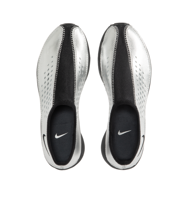 Image 5 of 5 - SILVER - NIKE Air Superfly Moc Sneaker featuring classic silhouette, slip-on design, large vent holes and rubber in the outsole.