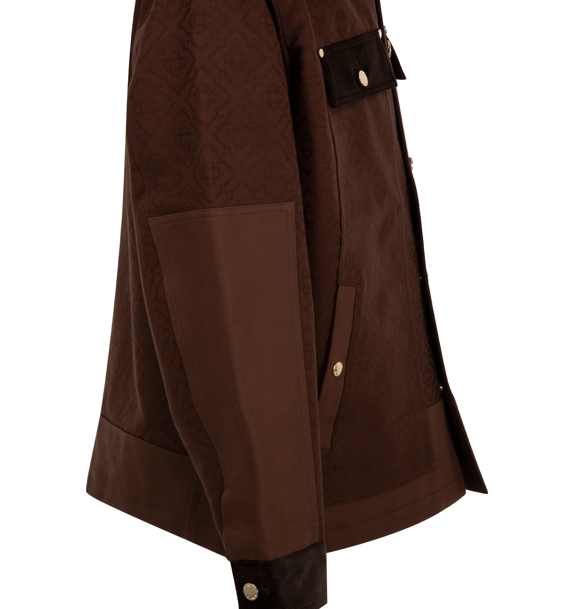 Image 3 of 3 - BROWN - CARHARTT WIP Workwear Safari Jacket featuring button closure, flap pockets at chest, welt pockets at front, button cuffs and gold buttons. 100% cotton.