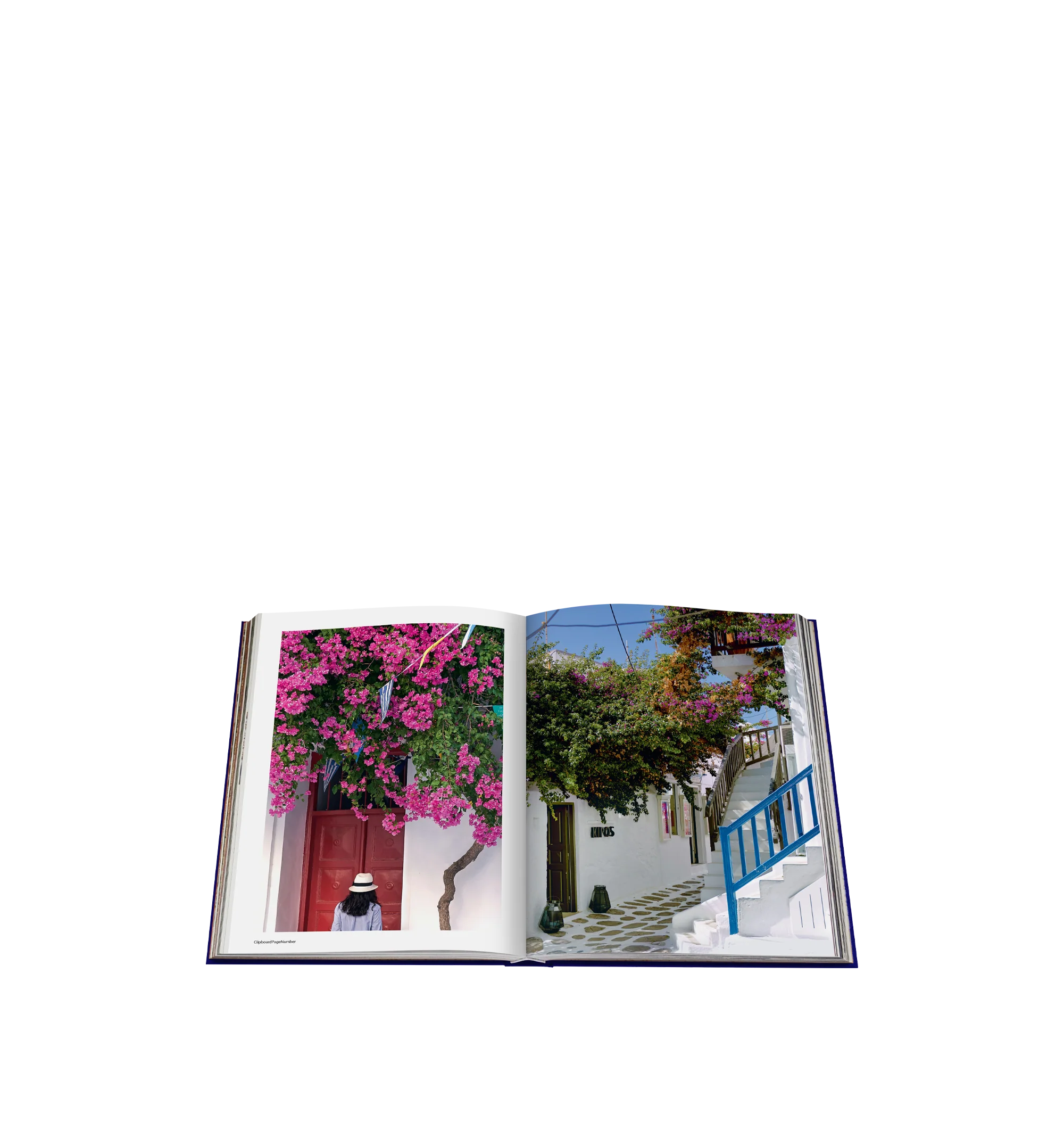 Image 5 of 5 - BLUE - Assouline Mykonos Muse is a luxury coffee table book that celebrates the rich history, vibrant culture, and legendary spirit of Greece's iconic island through captivating photography and engaging storytelling. Written by Lizy Manola with additional contributions by Rachel Howard and Michael Skafidas, this designer silk hardcover book explores Mykonos' evolution from an ancient sanctuary to one of the world's most celebrated travel destinations, highlighting its architecture, beaches, n