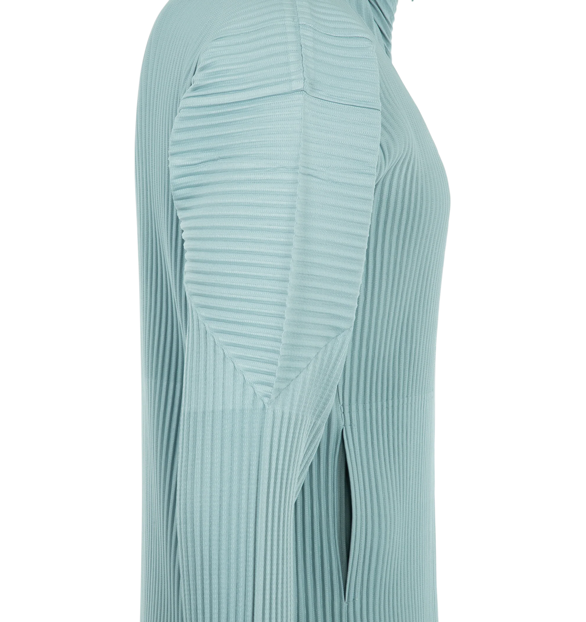 Image 3 of 3 - BLUE - The Issey Miyake Color Pleats 2 Jacket is a sporty, brightly colored zip-up cardigan. It is characterized by its portability and light comfort with the unique quick-drying property of polyester material. It has pockets on both sides. Material: 100% Polyester. Made In Japan.