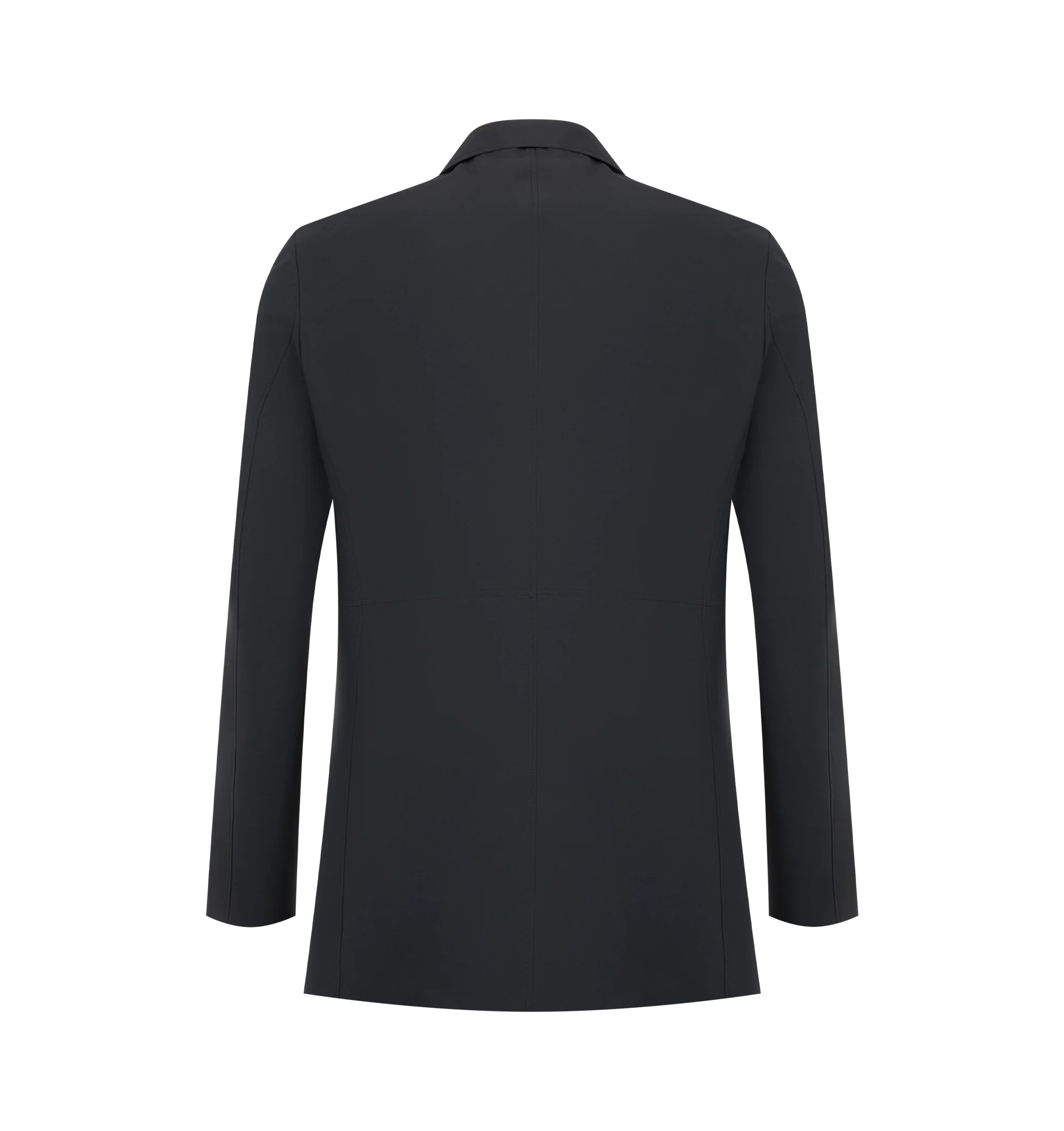 Image 2 of 3 - BLACK - Jil Sander Mens Sport Jacket is a Single-Breasted Tailored Style Jacket is crafted from lightweight technical fabric. Features a relaxed fit, notched lapels, button-front closure, long sleeves, two front patch pockets, and a straight hem. Main Material: 100% Polyester. Made in Italy. 