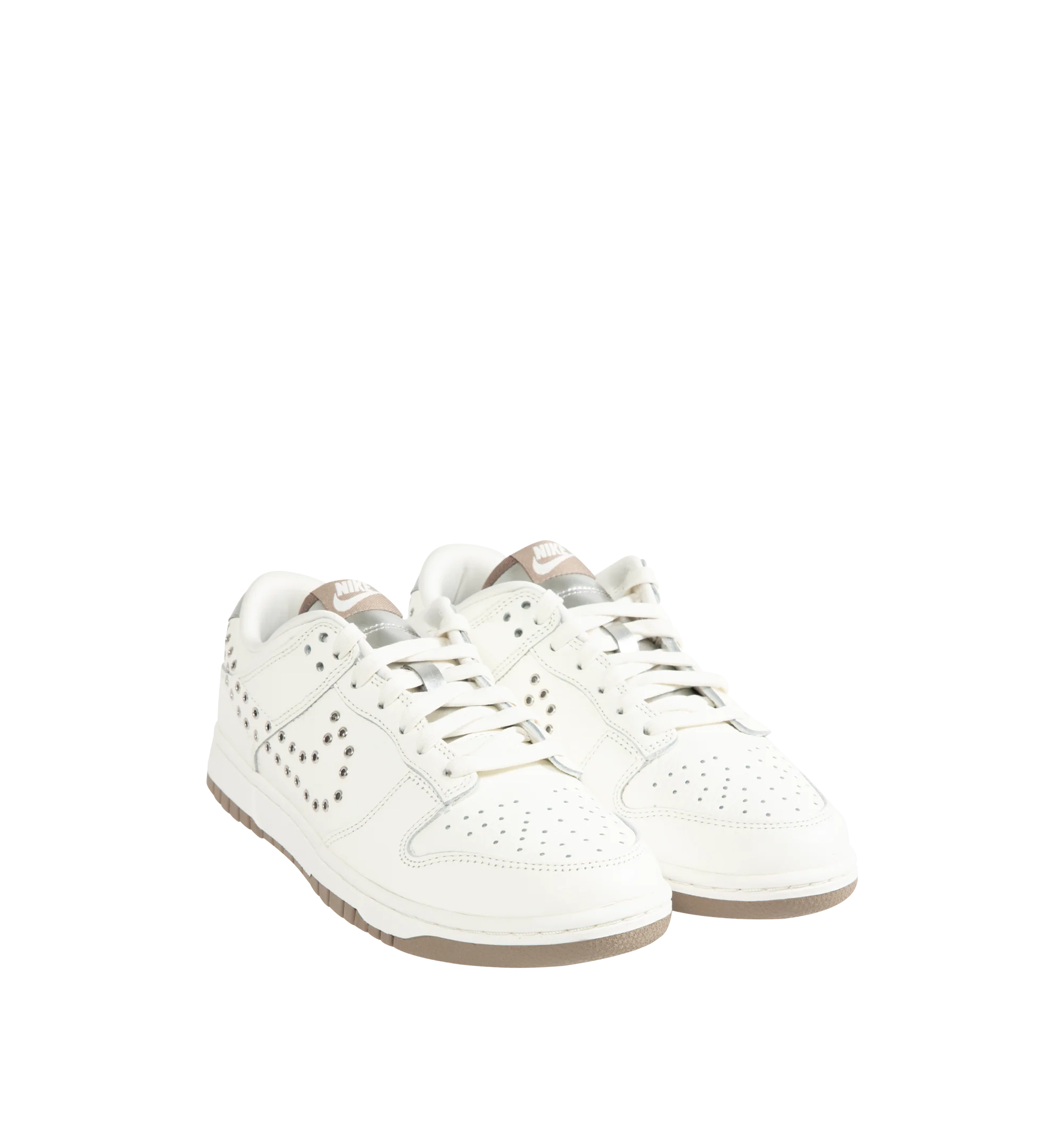 Image 2 of 5 - WHITE - Nike Dunk Low Sneaker featuring genuine leather upper, foam midsole, rubber outsole with classic pivot circles, padded collar and rubber outsole. Imported 