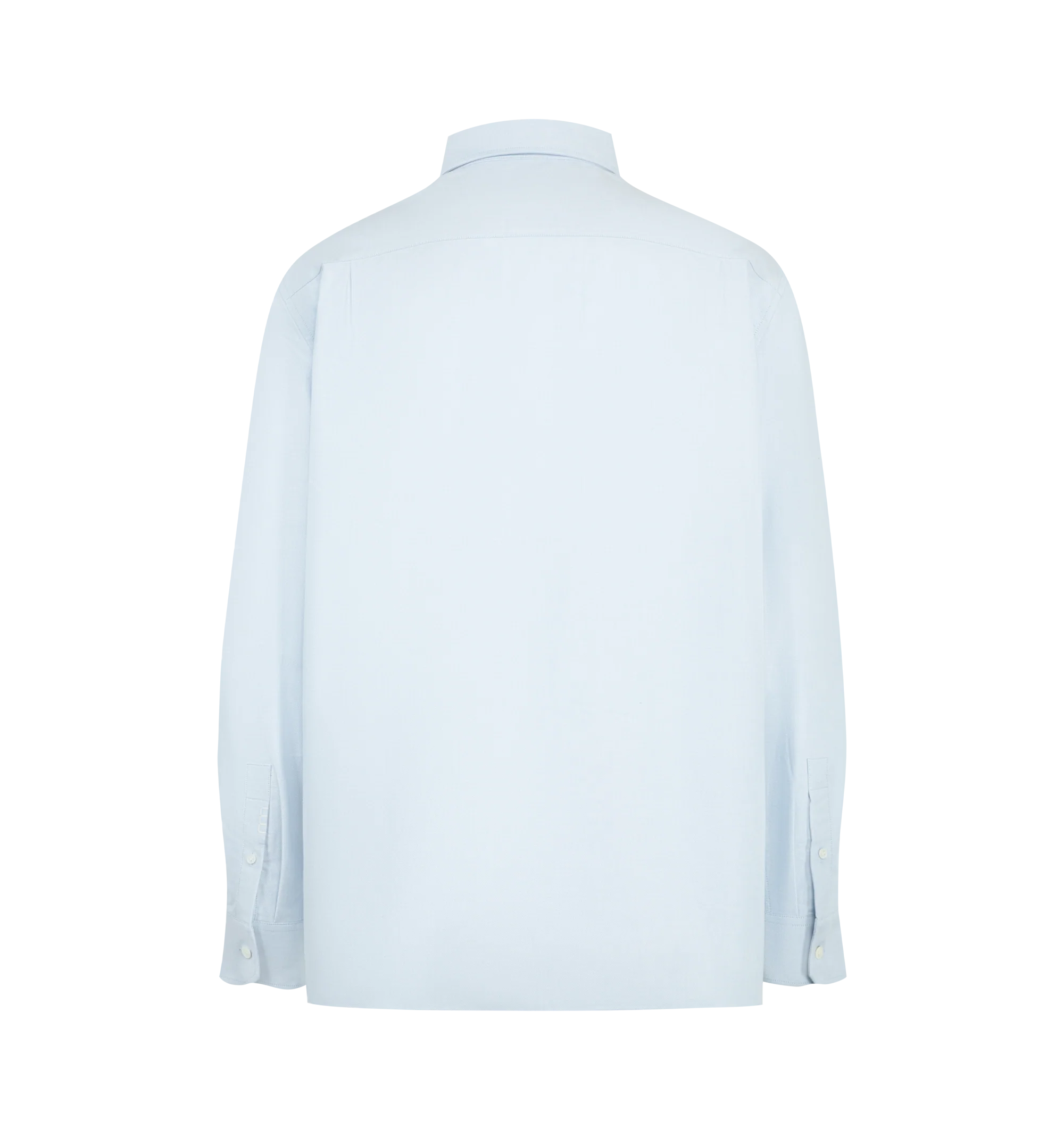 Image 2 of 2 - BLUE - JW Anderson Classic Fit featuring tailored fit, long sleeves, button closure, button down collar and tonal anchor embroidery at the chest. 100% cotton.