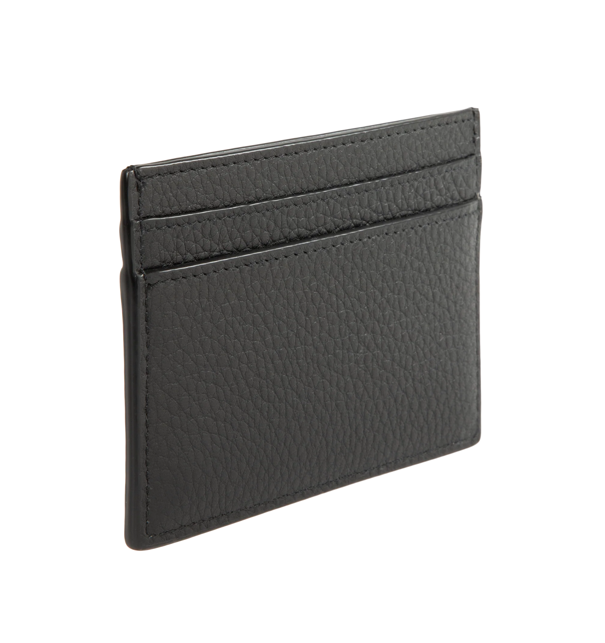 Image 2 of 3 - BLACK - Saint Laurent Mens Card Holder is crafted from leather. Features multiple card slots and gold-tone hardware. Dimensions: 10.5  7.5 cm. Main Material: Leather; Hardware: Gold-Tone Metal. Made in Italy. 