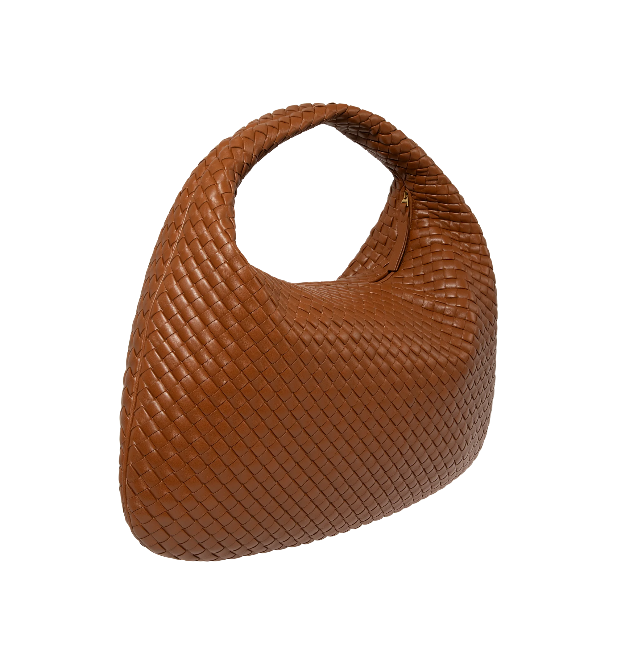 Image 2 of 3 - BROWN - Bottega Veneta Maxi Veneta Bag featuring maxi padded Intrecciato supple leather shoulder bag with single compartment, one zipped pocket, zip closure and suede lining. Lambskin. Made in Italy. This item may be restricted for online purchase to international clients. For assistance purchasing this item please contact our dedicated stylist team at personalshopping@hirshleifers.com. 