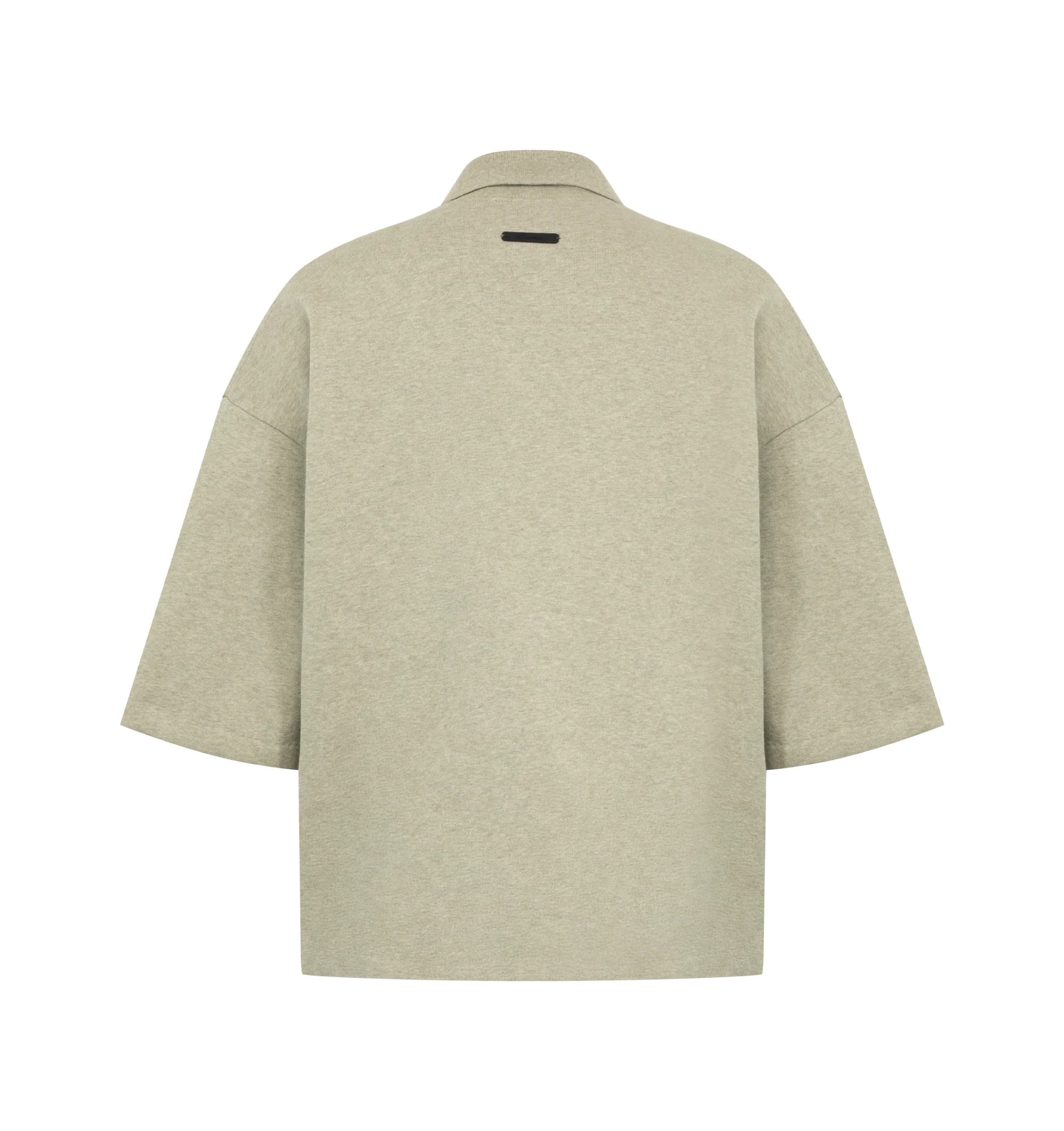 Image 2 of 2 - MULTI - The Men's Panelled Crop Polo is made from 380gsm core fleece and cut in a cropped, relaxed silhouette. The paneled construction is accented with a puff-printed Essentials branding on the front. Details include a rib-knit polo collar, and Essentials signature label at the back collar for a polished finish.