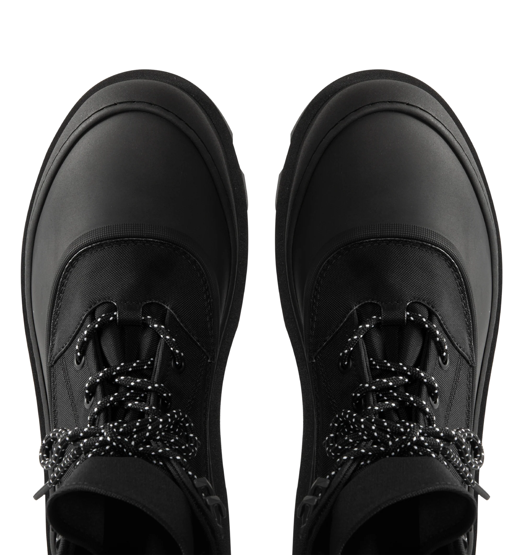 Image 4 of 4 - BLACK - Moncler Vera Sheal Lace-Up Boots combine refined craftsmanship with technical performance for everyday versatility. Designed in a sleek ankle-boot silhouette, these lace-up boots deliver lasting comfort, durability, and modern sophistication, making them an elevated choice for both urban and outdoor settings. UPPER: 100% Elastodiene; UPPER: 65% Polyamide / Nylon, 35% Polyester; LINING: 100% Polyester; SOLE: 100% Elastodiene.
