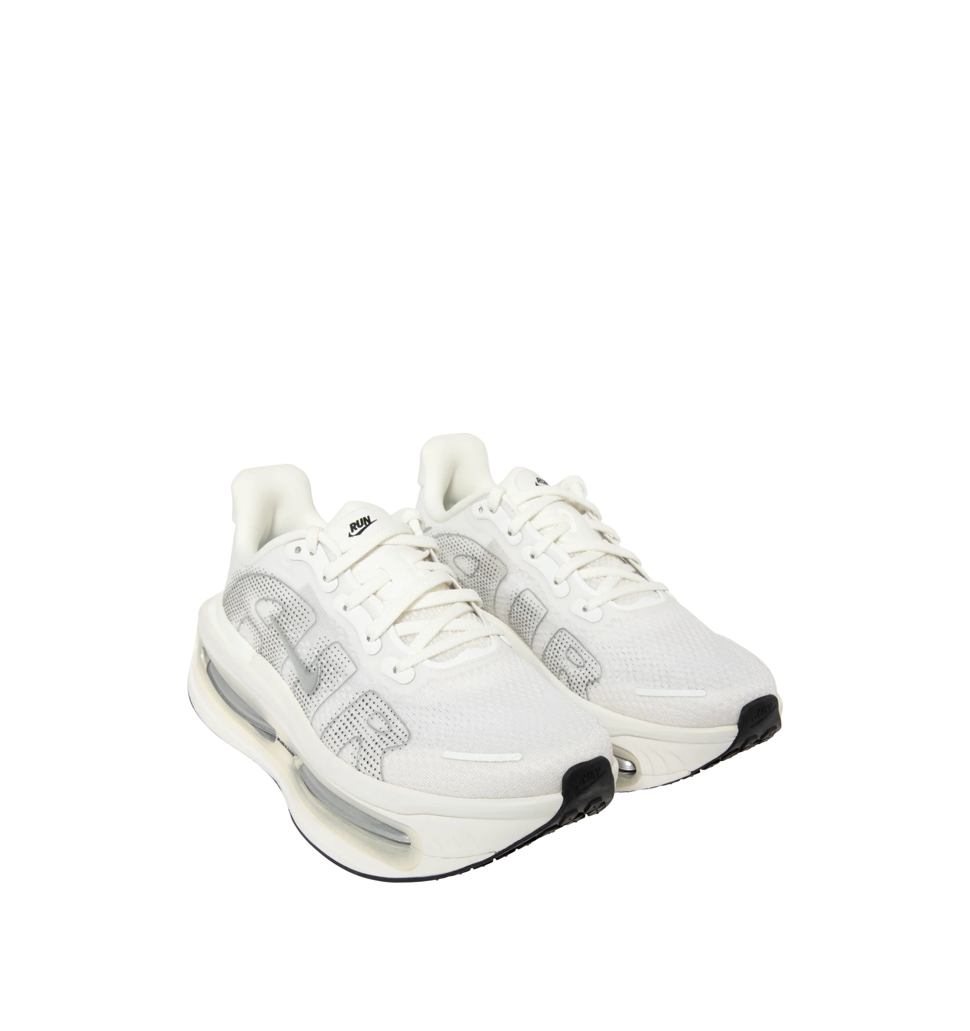 Image 2 of 5 - WHITE - Nike Women's Vomero Premium Running Shoes feature an engineered mesh upper for lightweight breathability and a secure fit. Designed for maximum cushioning, these performance running shoes combine a full-length ZoomX foam midsole with dual Air Zoom units at the forefoot and heel for exceptional comfort, responsive energy return, and a smooth ride. A durable Waffle rubber outsole provides reliable traction for everyday miles. Main Material: Mesh. Midsole: ZoomX Foam with Dual Air Zoom U