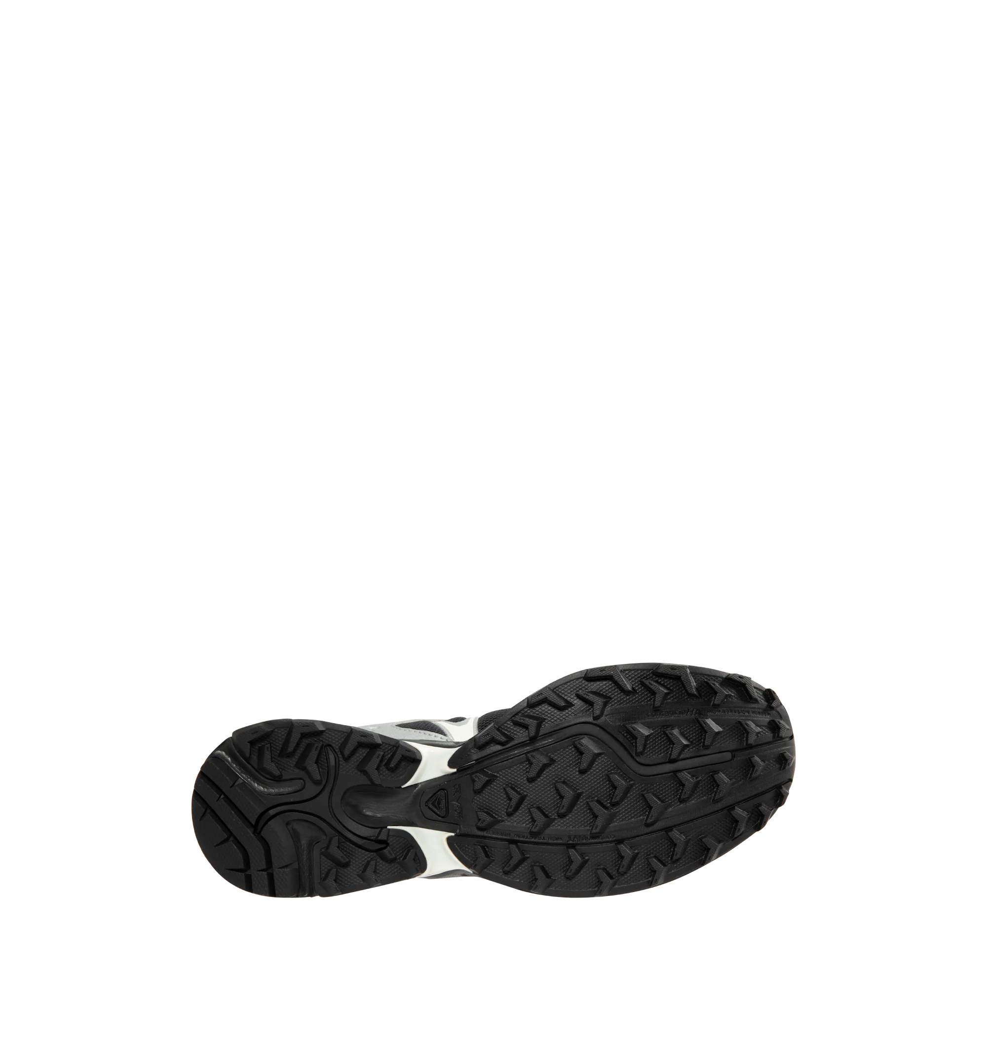 Image 4 of 5 - BLACK - SALOMON XT-Whisper Sneaker featuring textile and synthetic upper, quickLACE, agileChassis System, OrthoLite diecut sockliner, textile lining, anti-debris mesh, chevron lugs and mud contaGRIP.