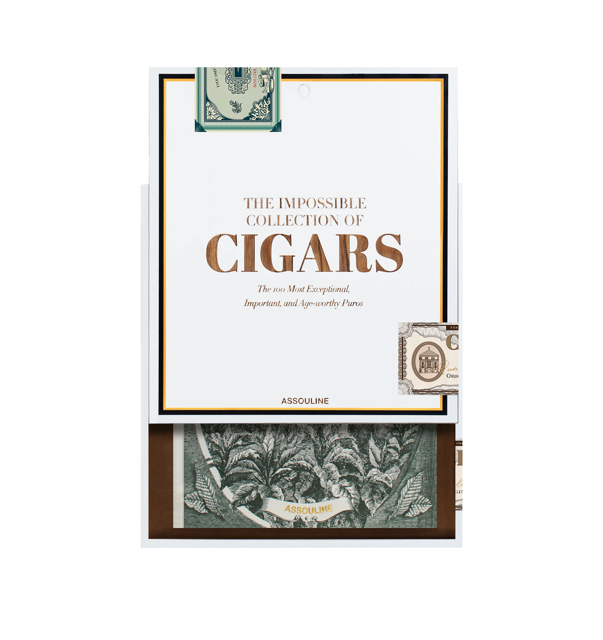 Image 4 of 5 - WHITE - Assouline The Impossible Collection of Cigars is a luxury coffee table book that celebrates the world's most exceptional cigars through expert storytelling, rare photography, and the unparalleled knowledge of cigar authority Aaron Sigmond. Presented in a handcrafted wooden cigar box, this Ultimate Collection volume explores the finest cigars of the twentieth and twenty-first centuries, featuring hand-tipped authentic cigar bands and an extraordinary selection of legendary cigars from