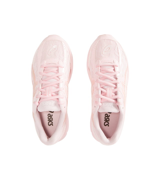 Image 5 of 5 - PINK - ASICS Jog 100S Sneaker featuring mesh and leather upper with rubber sole, lace-up front, formed with a one-piece EVA foam platform, OrthoLite sockliner and padded low-cut collar.