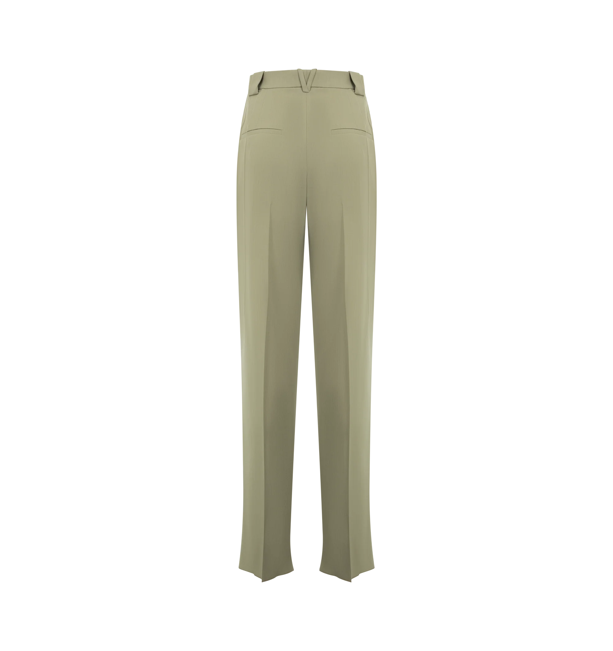 Image 2 of 4 - GREEN - Bottega Veneta Womens Wool Trousers are crafted from 100% wool and feature a tailored silhouette for versatile wear. Main Material: 100% Wool. Made in Italy.