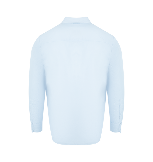 Image 2 of 2 - BLUE - ASPESI Vince Shirt featuring front button fastening, long sleeves, buttoned cuffs and pointed collar. 100% polyamide.