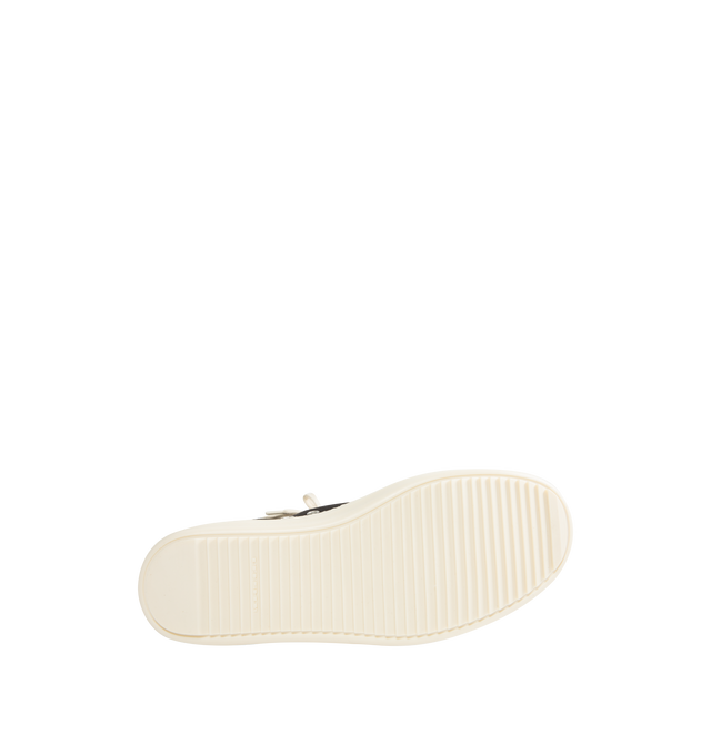 Image 4 of 5 - BLACK - DRKSHDW Cargo Sneaks Sneakers featuring cotton upper with rubber sole, lace-up front and side zip closure, calfskin leather toe cap and side cargo pocket with zip closure. Made in Italy.