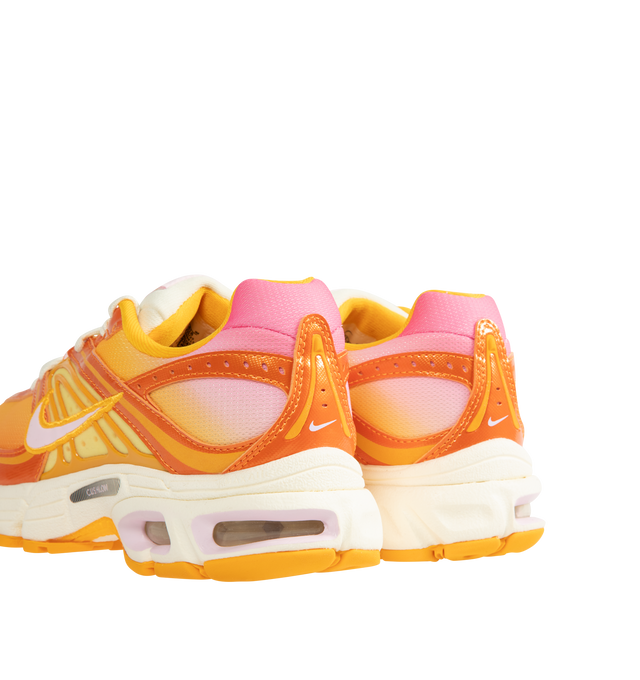 Image 3 of 5 - ORANGE - NIKE Air Max Moto 2K Sneaker featuring metallic accents, Max Air cushioning, upper mixes synthetic leather and textile, foam midsole and rubber outsole.