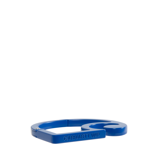 Image 3 of 3 - BLUE - CARHARTT WIP C-Logo Carabiner featuring curved shape, C logo design and engraved branding at side. 5.9cm x 6.5cm. 100% zinc alloy.
