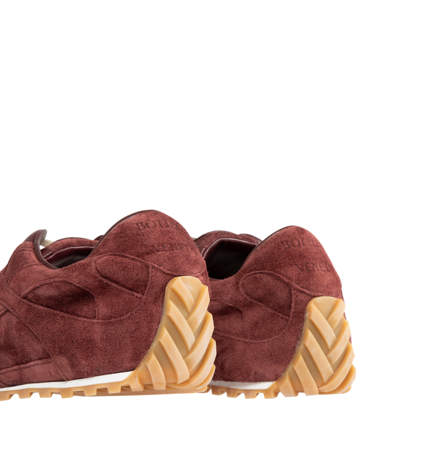 Image 4 of 6 - BROWN - BOTTEGA VENETA Orbit Flash Sneaker featuring low-top, lace-up closure, soft suede upper and rubber sole. Calfskin. Lining: lambskin. Made in Italy. 
