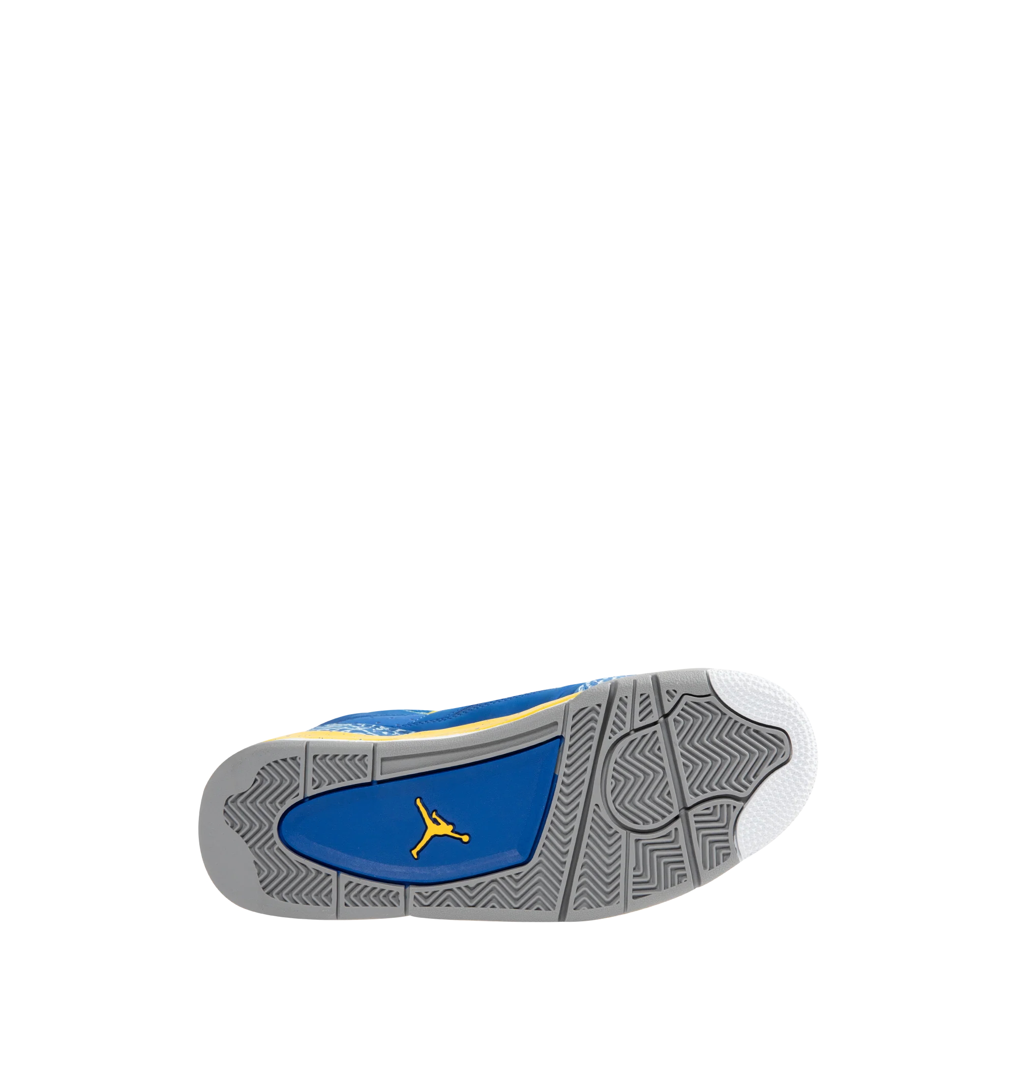Image 4 of 5 - BLUE - Men's Jordan Son of Mars Low Sneakers feature real and synthetic leather overlays with perforated side panels for a durable, breathable design inspired by iconic Jordan heritage. These lifestyle sneakers combine a visible Air-Sole unit, a full-length foam midsole, and a durable rubber outsole for responsive cushioning, lasting stability, and everyday traction. Main Material: Real and Synthetic Leather. Midsole: Full-Length Foam with Visible Air-Sole Unit. Sole: Rubber.