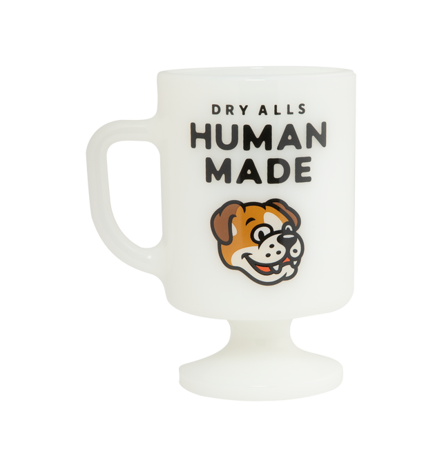 Image 1 of 2 - WHITE - HUMAN MADE Animal Glass Tumbler featuring printed branding graphic and handmade from borosilicate glass. Made in Japan.