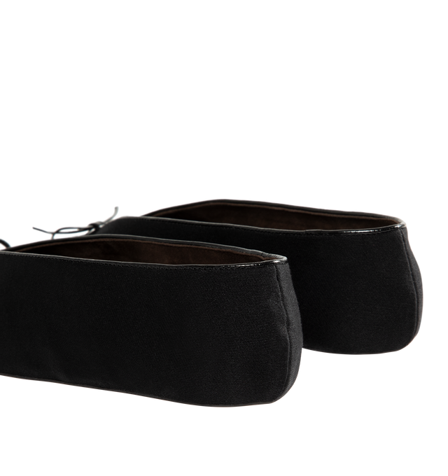 Image 3 of 4 - BLACK - THE ROW Fay Flat Shoes featuring slip-on shoe in soft nappa leather with oval toe, notched v-opening and flexible rubber-coated sole. 100% lambskin leather. Synthetic sole. Made in Italy.