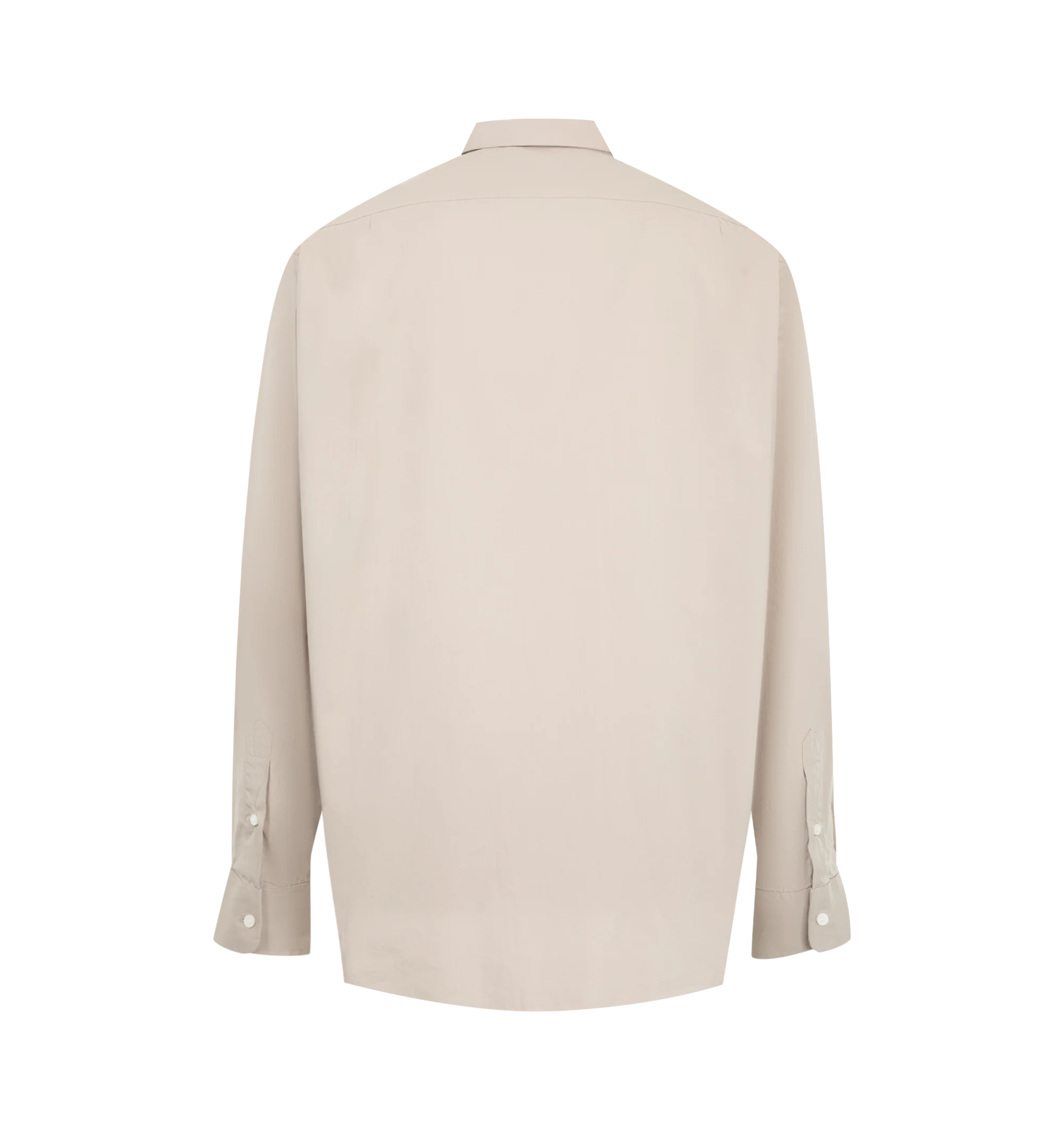 Image 2 of 2 - NEUTRAL - A.PRESSE Men's Spread Collar Shirt is crafted from cotton and features a regular-fit silhouette with a classic spread collar. Designed with a clean, timeless construction that reflects the brand's understated approach to everyday tailoring. Main Material: 100% Cotton.