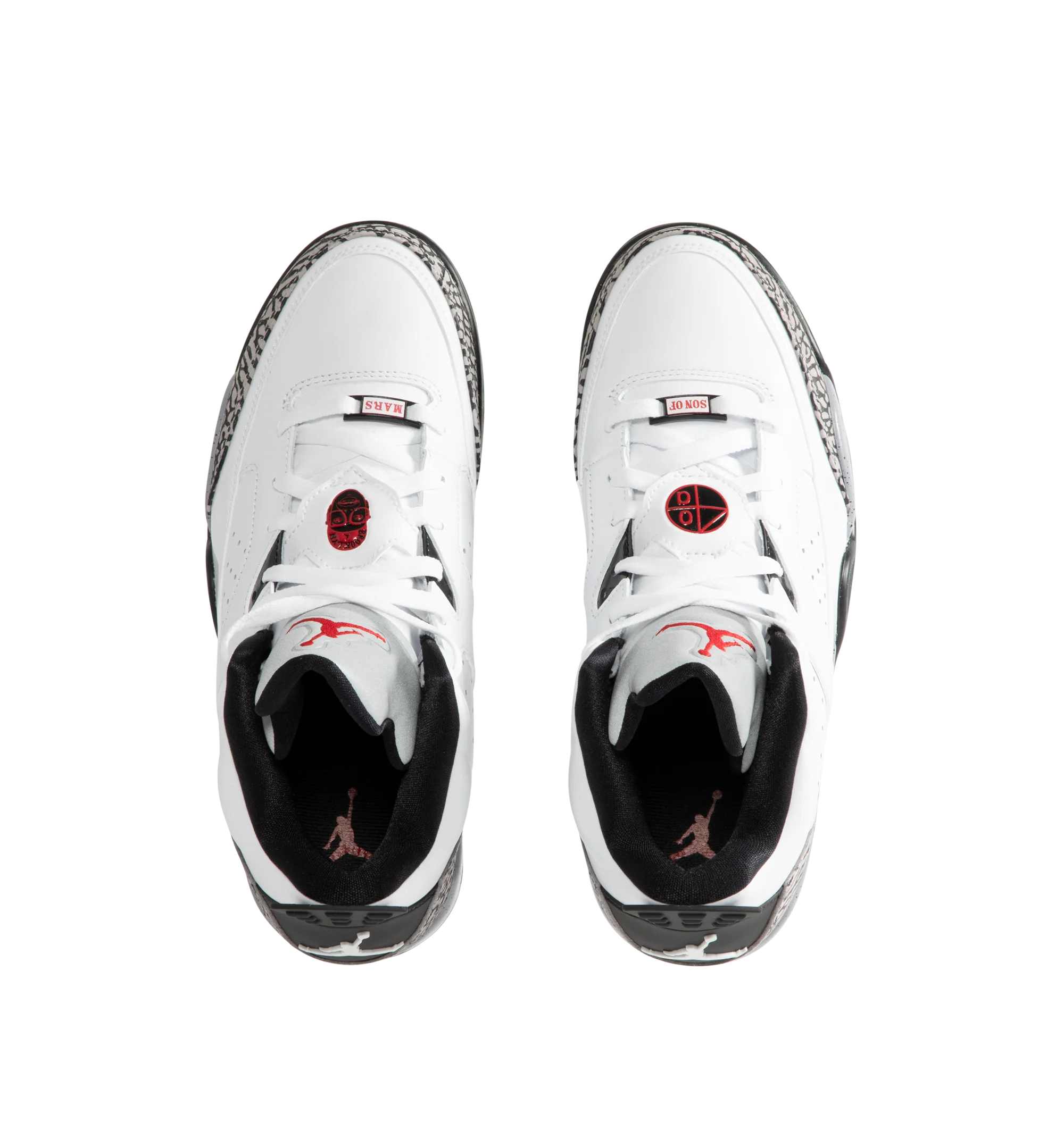 Image 5 of 5 - MULTI - Men's Jordan Son of Mars Low Sneakers feature real and synthetic leather overlays with perforated side panels for a durable, breathable design inspired by iconic Jordan heritage. These lifestyle sneakers combine a visible Air-Sole unit, a full-length foam midsole, and a durable rubber outsole for responsive cushioning, lasting stability, and everyday traction. Main Material: Real and Synthetic Leather. Midsole: Full-Length Foam with Visible Air-Sole Unit. Sole: Rubber.