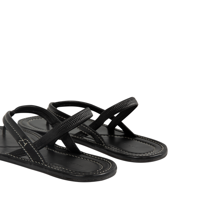 Image 3 of 4 - BLACK - The Row women's Malick Sandal Two crafted from a soft nappa upper with lamb leather lining and cattle leather sole. Featuring a round toe and sling back styling.Made in Italy.