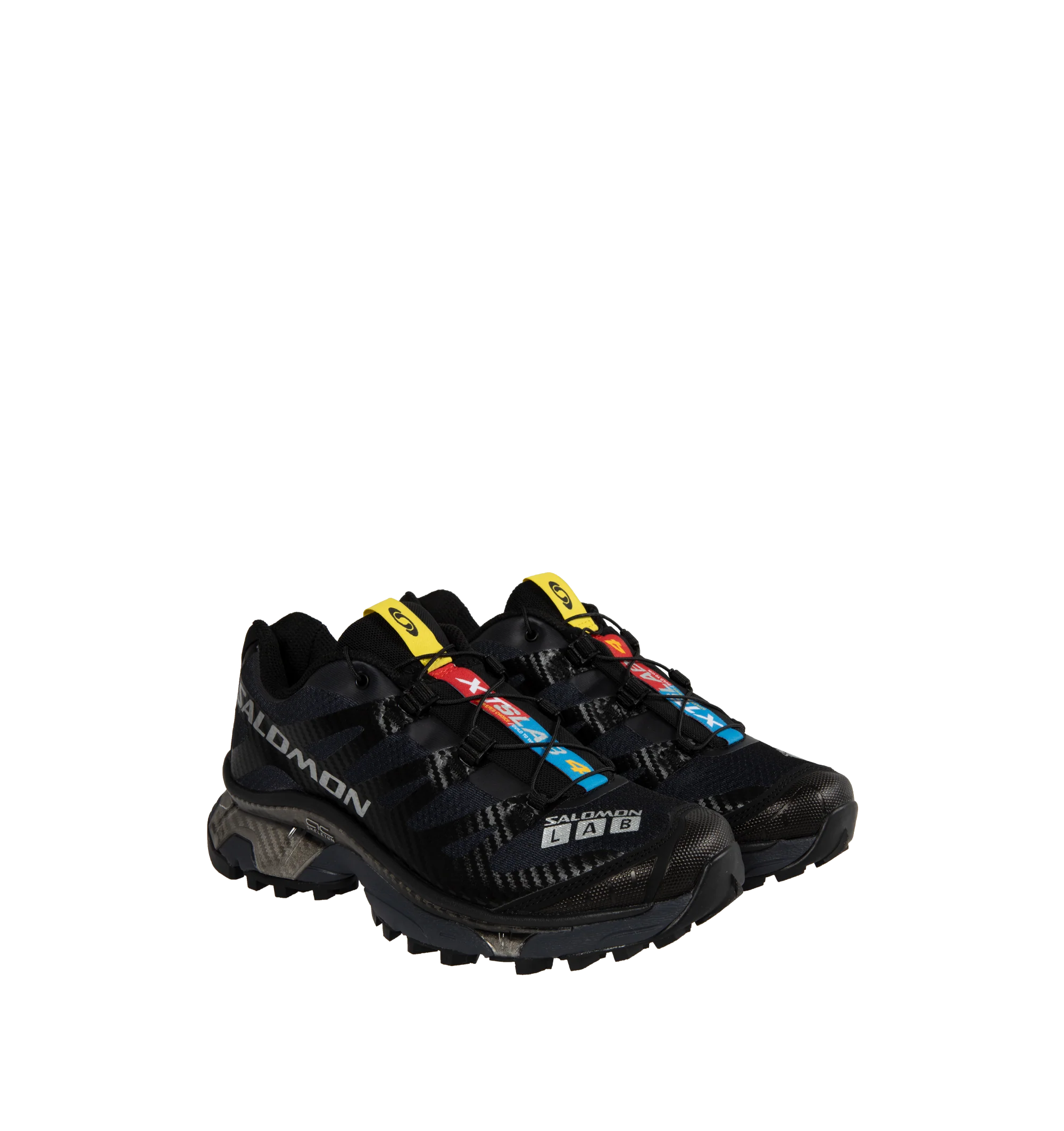 Image 2 of 5 - BLACK - SALOMON XT-4 OG Sneaker featuring Quicklace lacing system, full-length Agile Chassis Skeleton and soft, dual-density midsole component. Synthetic/textile upper. Rubber sole.