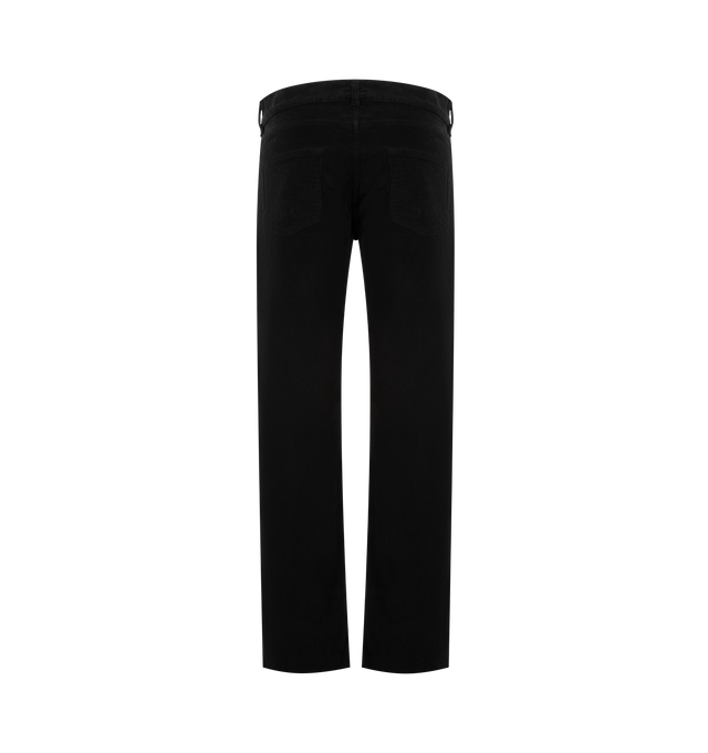 Image 2 of 3 - BLACK - THE ROW Fima Pant featuring low-rise five-pocket pants in corduroy with a slim leg and finished with a shank button and zip fastening. 100% cotton. Made in Italy.