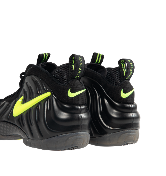 Image 3 of 5 - BLACK - NIKE Air Foamposite Pro Sneaker featuring Foamposite upper that molds to your foot, full-length and heel Zoom Air cushioning, foam midsole and rubber outsole with herringbone tread. Made in Indonesia.