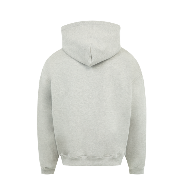 Image 2 of 2 - GREY - RHUDE Athletic Hoodie featuring front pouch pocket, ribbed cuffs and hem and hood. 90% cotton, 10% polyester.